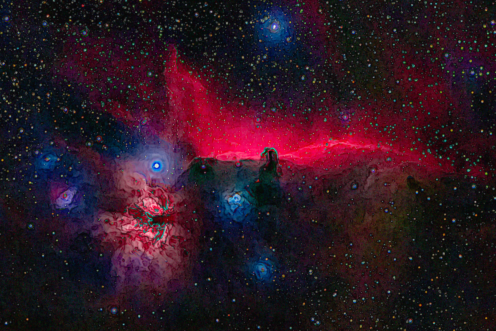 Pferdekopf-Flammennebel